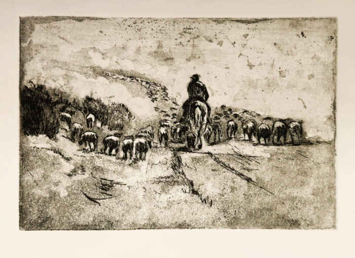 On Trail - Original Etching
